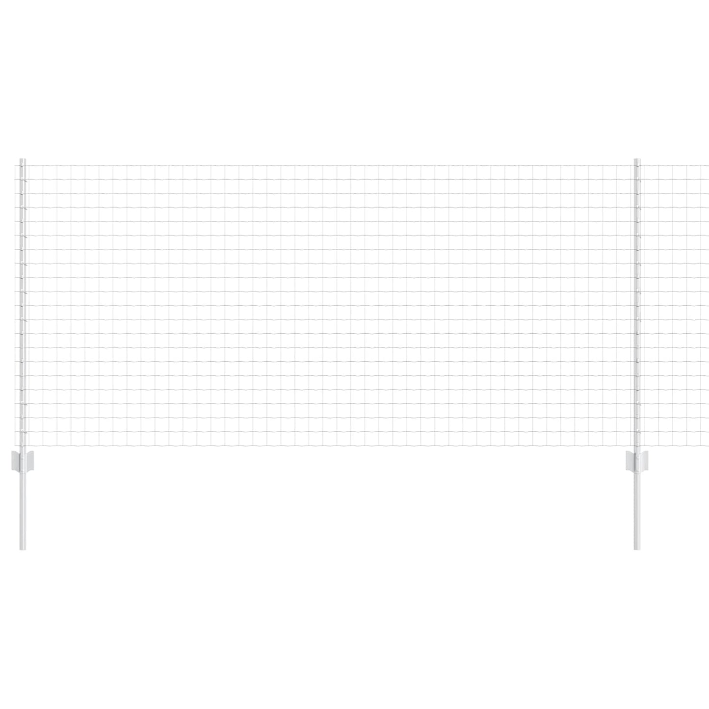 vidaXL Clôture avec poteaux Argent 1 x 10 m Acier