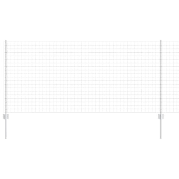 vidaXL Clôture avec poteaux Argent 1 x 10 m Acier