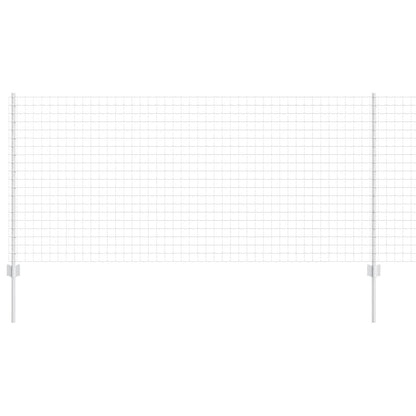 vidaXL Clôture avec poteaux Argent 1 x 10 m Acier