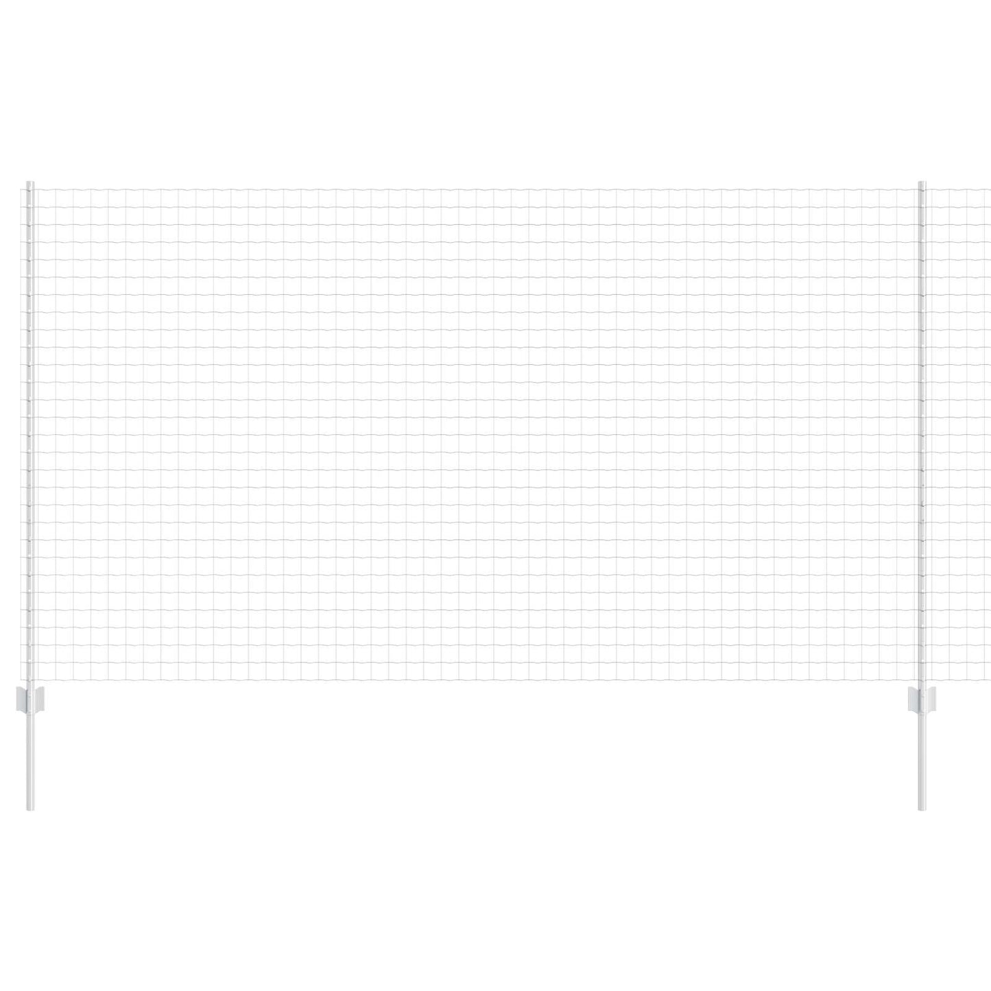 Zaun mit Pfosten Silber 1,4 x 10 m Stahl