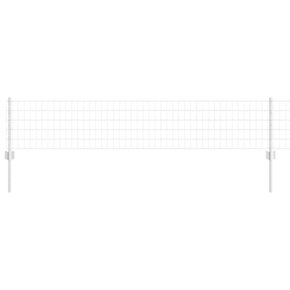 vidaXL Zaun mit Pfosten Silber 0,4 x 10 m Stahl