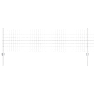 vidaXL Zaun mit Pfosten Silber 0,6 x 10 m Stahl