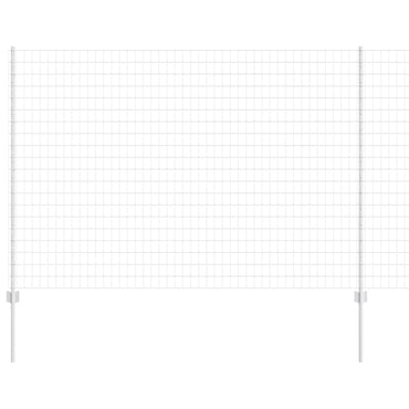 vidaXL Zaun mit Pfosten Silber 1,5 x 10 m Stahl