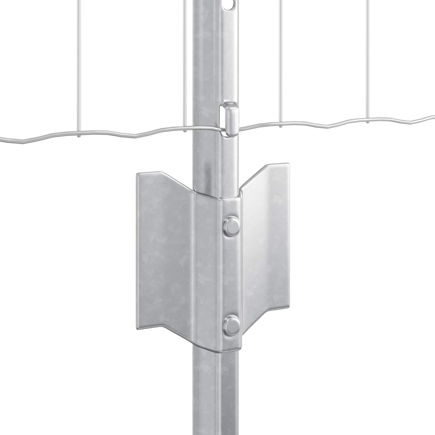 vidaXL Zaun mit Pfosten Silber 0,8 x 10 m Stahl