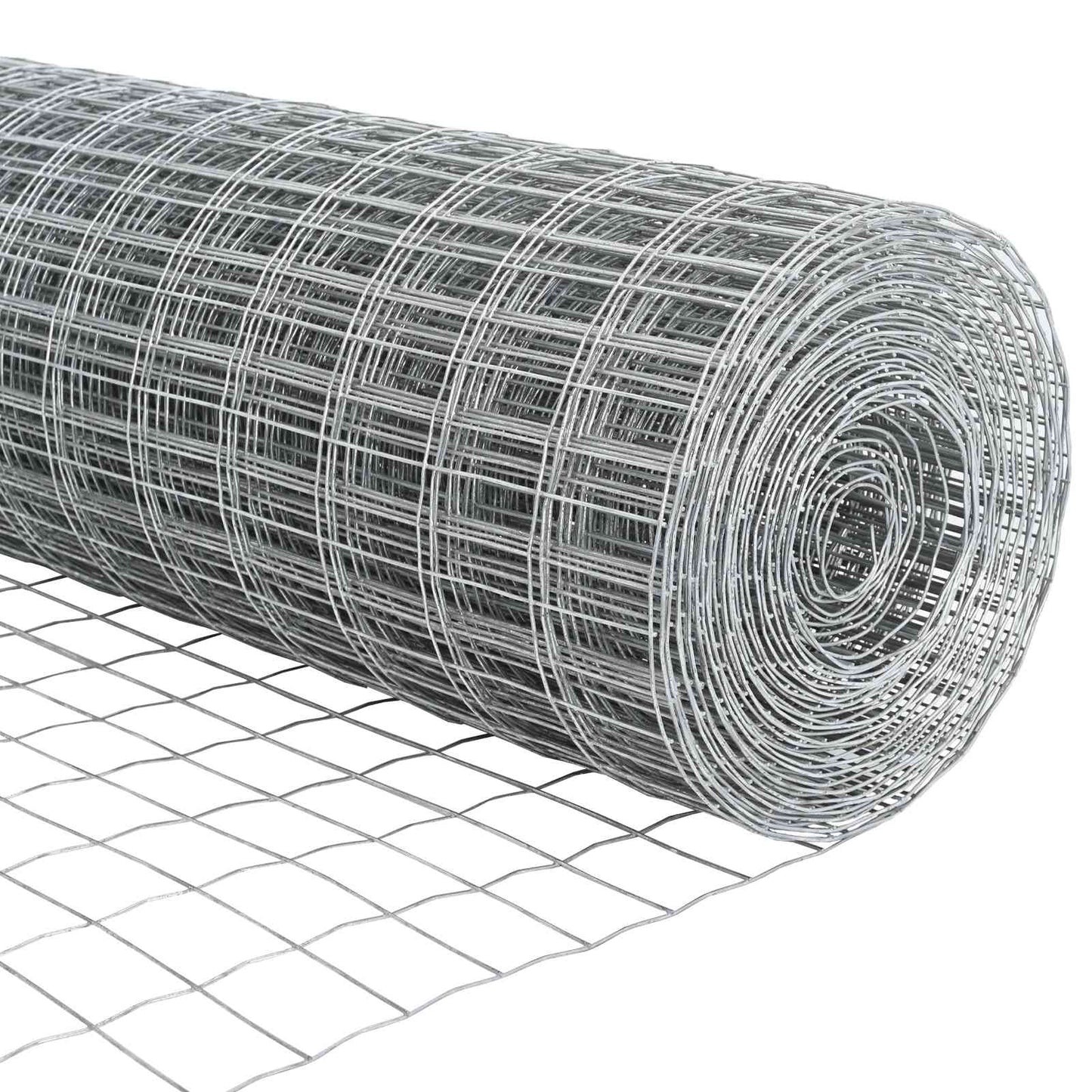 vidaXL Zaun mit Pfosten Silber 0,8 x 10 m Stahl
