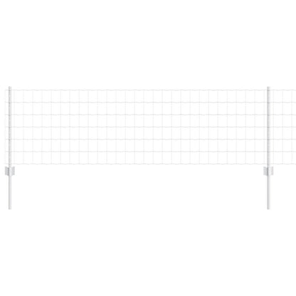 vidaXL Zaun mit Pfosten Silber 0,6 x 10 m Stahl