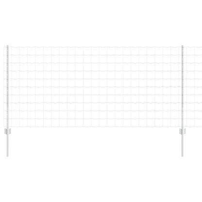 vidaXL Zaun mit Pfosten Silber 1 x 10 m Stahl