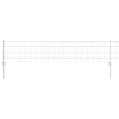 Zaun mit Pfosten Silber 0,4 x 25 m Stahl