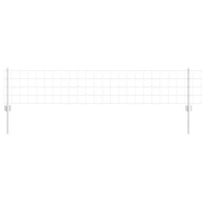 vidaXL Clôture avec poteaux argentée 0,4 x 25 m acier