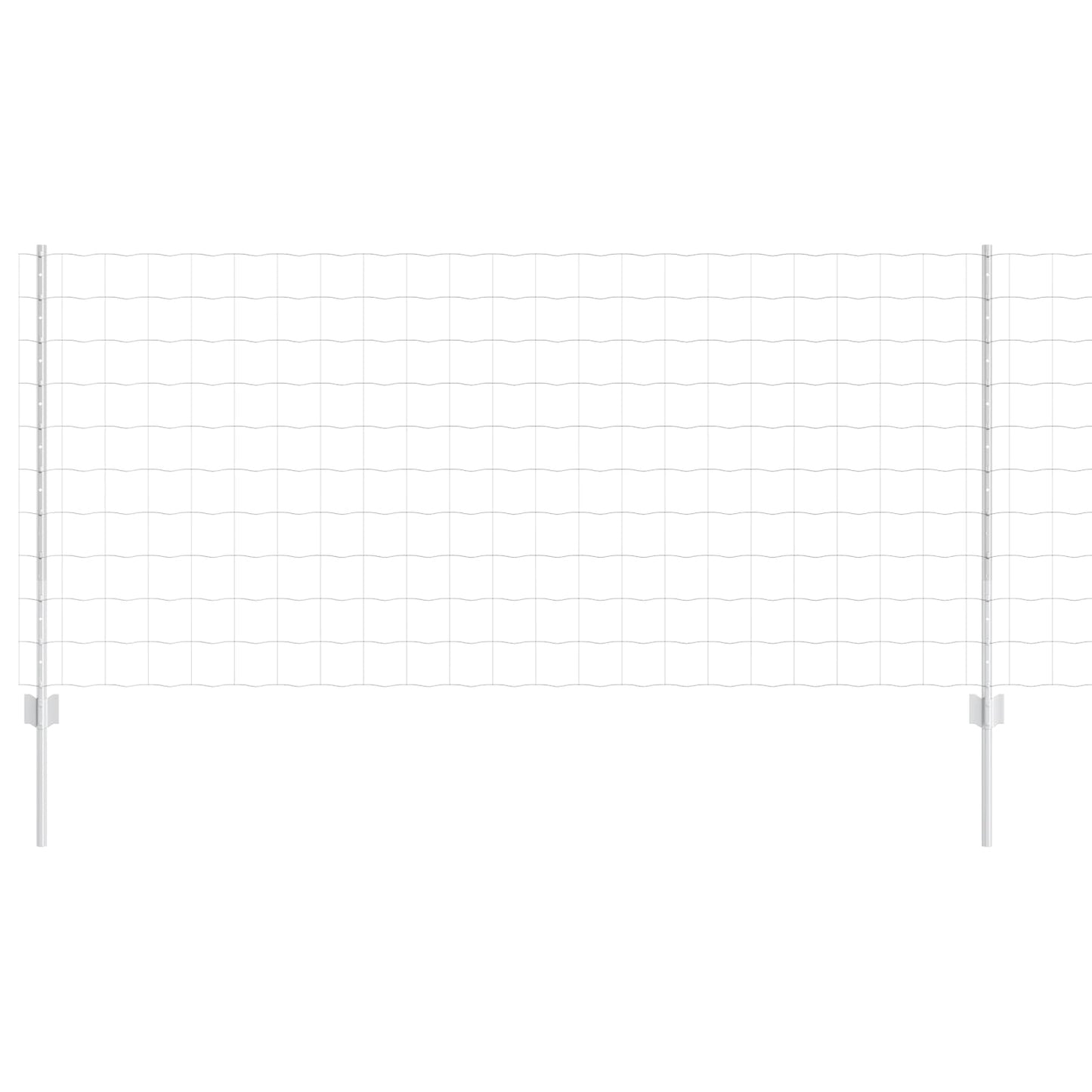 vidaXL Clôture avec poteaux Argenté 1 x 25 m Acier