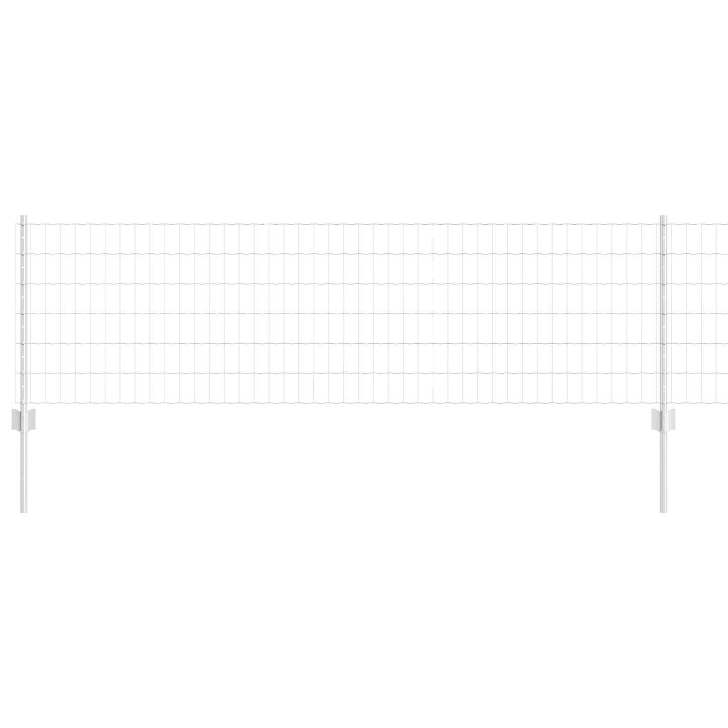 vidaXL Zaun mit Pfosten Silber 0,6 x 50 m Stahl