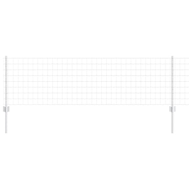 vidaXL Zaun mit Pfosten Silber 0,6 x 25 m Stahl