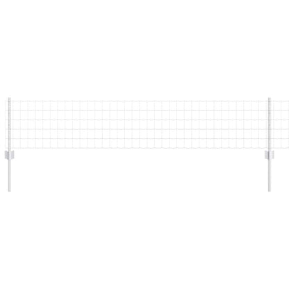 vidaXL Zaun mit Pfosten Silber 0,4 x 50 m Stahl