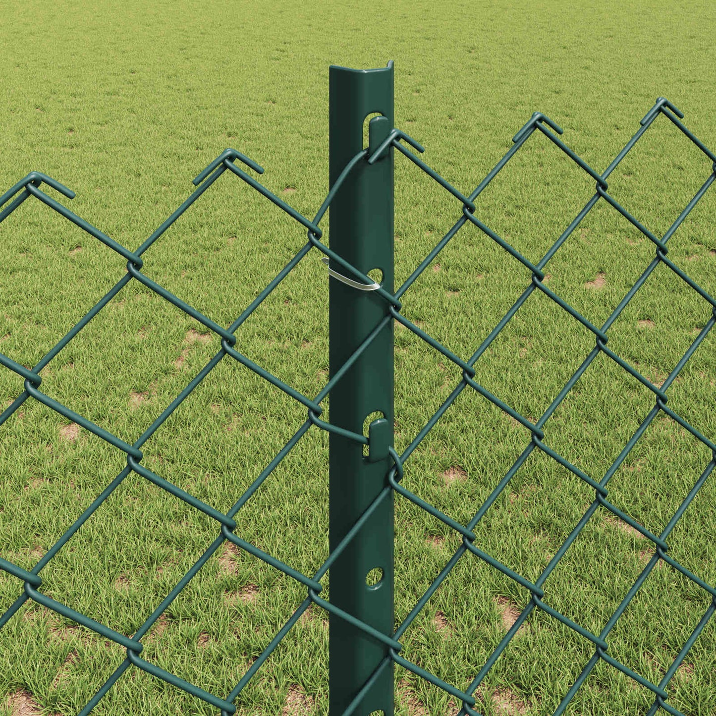 vidaXL Clôture avec poteaux vert 1,2 x 10 m Acier et PVC