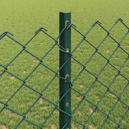 vidaXL Clôture avec poteaux vert 1,2 x 10 m Acier et PVC