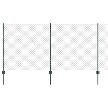 vidaXL Zaun mit Pfosten Grün 1,2 x 10 m Stahl und PVC