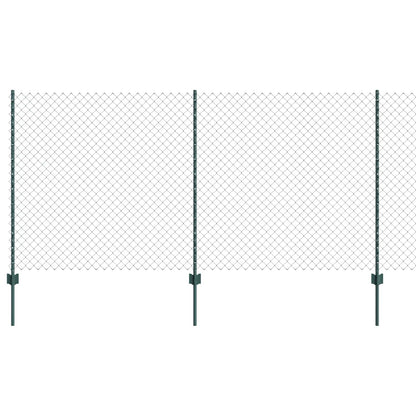 vidaXL Clôture avec poteaux vert 1,2 x 10 m Acier et PVC