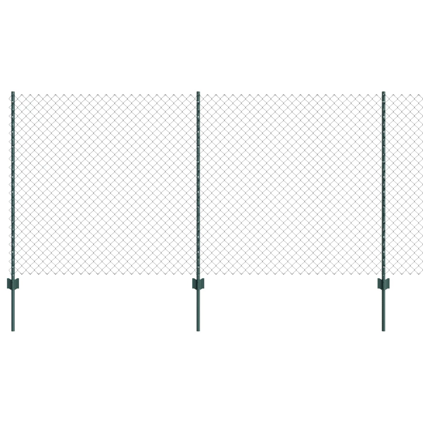 vidaXL Clôture avec poteaux vert 1,2 x 10 m Acier et PVC