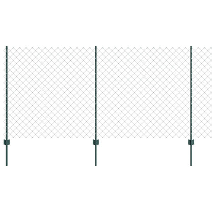 vidaXL Zaun mit Pfosten Grün 1,2 x 10 m Stahl und PVC