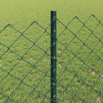 vidaXL Zaun mit Pfosten Grün 0,8 x 25 m Stahl