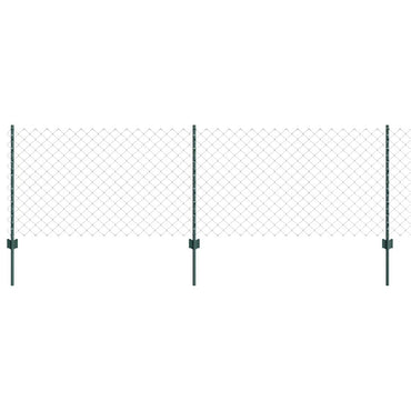 vidaXL Zaun mit Pfosten Grün 0,8 x 25 m Stahl
