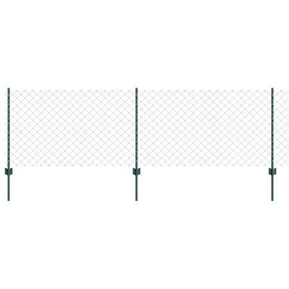 vidaXL Zaun mit Pfosten Grün 0,8 x 25 m Stahl