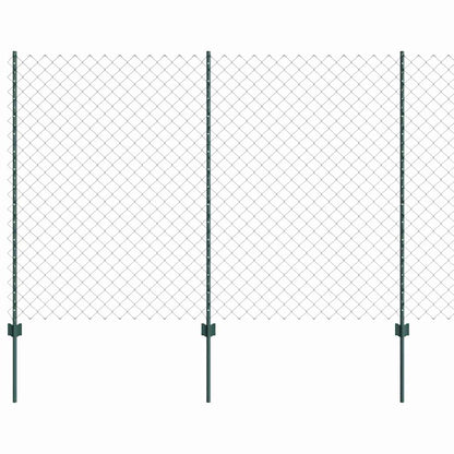 vidaXL Clôture avec poteaux vert 1,5 x 25 m Acier