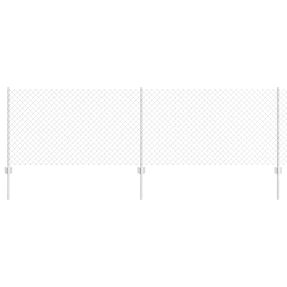vidaXL Zaun mit Pfosten Silber 0,8 x 10 m Stahl