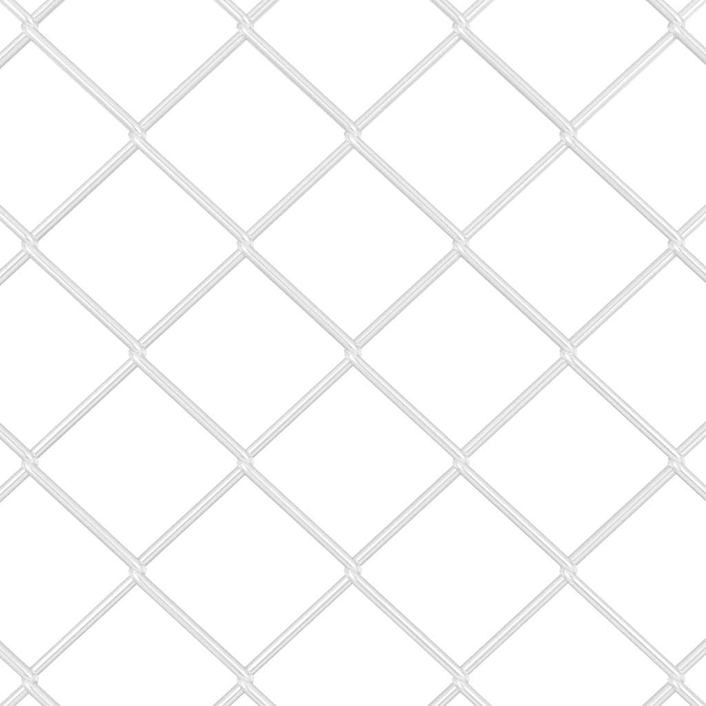 Zaun mit Pfosten Silber 1 x 10 m Stahl