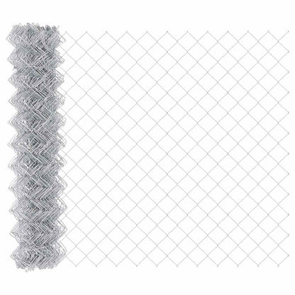 vidaXL Zaun mit Pfosten Silber 1,4 x 10 m Stahl