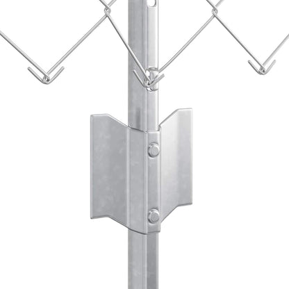 Zaun mit Pfosten Silber 0,8 x 10 m Stahl