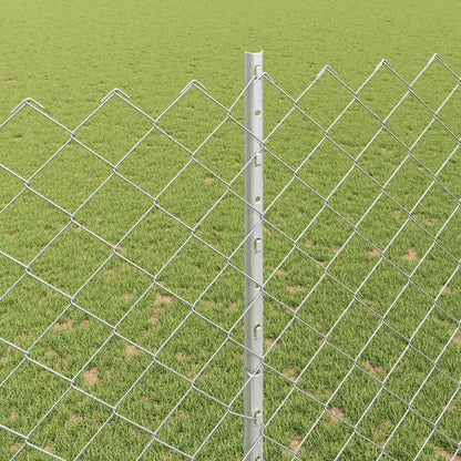 vidaXL Zaun mit Pfosten Silber 1,5 x 10 m Stahl
