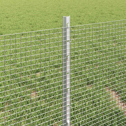 vidaXL Zaun mit Pfosten Silber 0,4 x 10 m Stahl