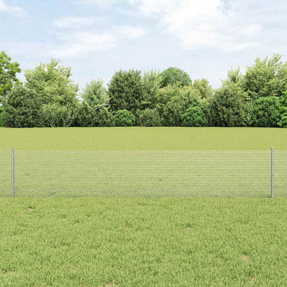 vidaXL Zaun mit Pfosten Silber 0,4 x 10 m Stahl