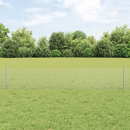 vidaXL Clôture avec poteaux Argenté 0,4 x 10 m Acier