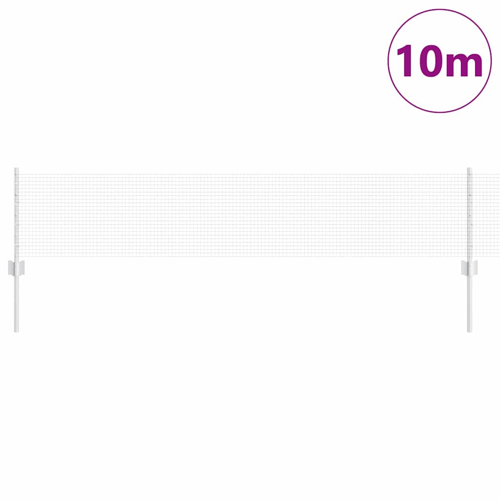 vidaXL Clôture avec poteaux Argenté 0,4 x 10 m Acier