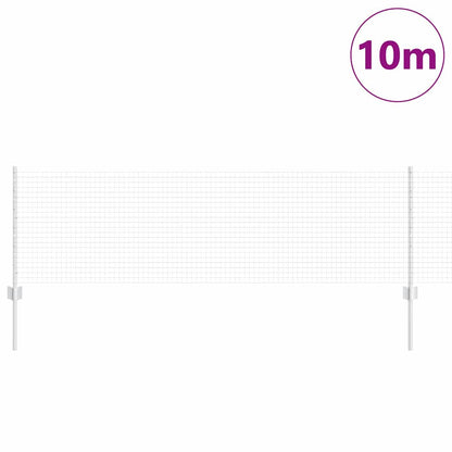 Zaun mit Pfosten Silber 0,6 x 10 m Stahl