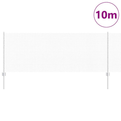 vidaXL Zaun mit Pfosten Silber 0,8 x 10 m Stahl