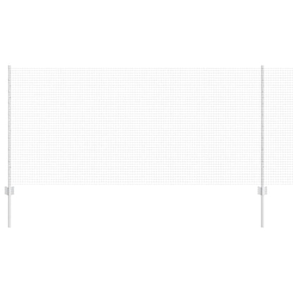 Zaun mit Pfosten Silber 1 x 10 m Stahl