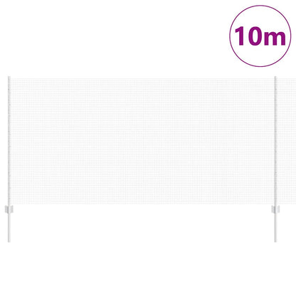 Zaun mit Pfosten Silber 1,2 x 10 m Stahl