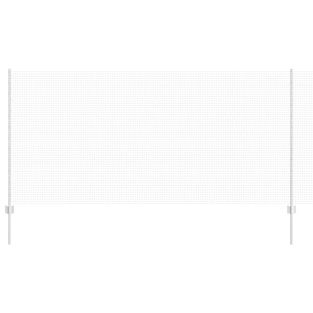 Zaun mit Pfosten Silber 1,2 x 10 m Stahl