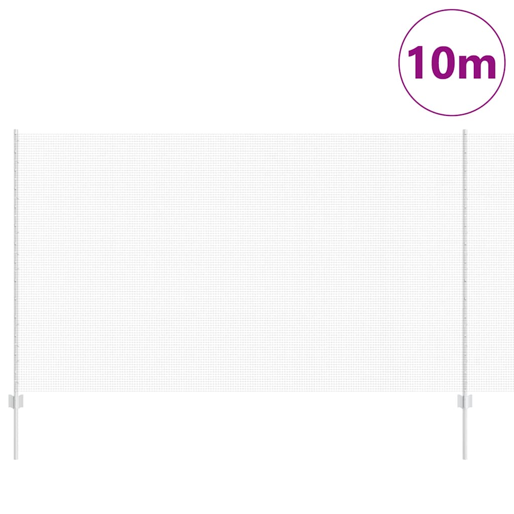 vidaXL Zaun mit Pfosten Silber 1,4 x 10 m Stahl