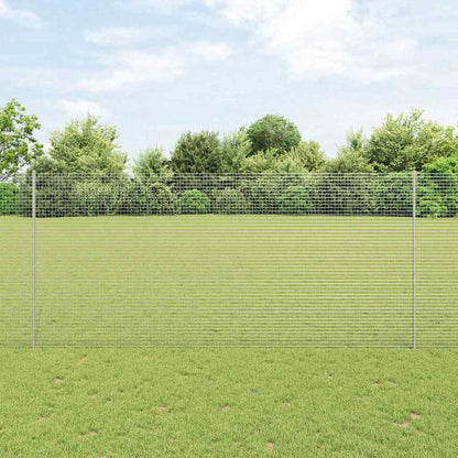 vidaXL Zaun mit Pfosten Silber 1,4 x 10 m Stahl