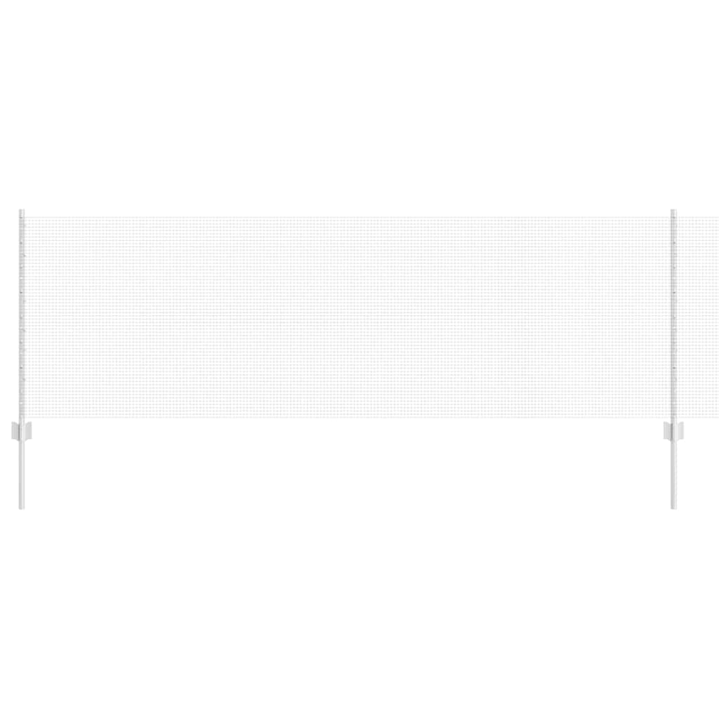 Zaun mit Pfosten Silber 0,8 x 25 m Stahl