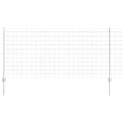 vidaXL Zaun mit Pfosten Silber 1 x 25 m Stahl