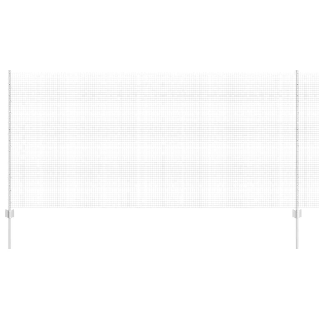 Zaun mit Pfosten Silber 1,2 x 25 m Stahl