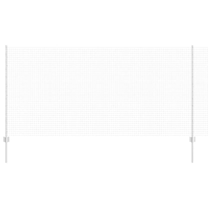 Zaun mit Pfosten Silber 1,2 x 25 m Stahl