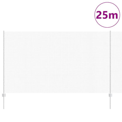 vidaXL Zaun mit Pfosten Silber 1,4 x 25 m Stahl