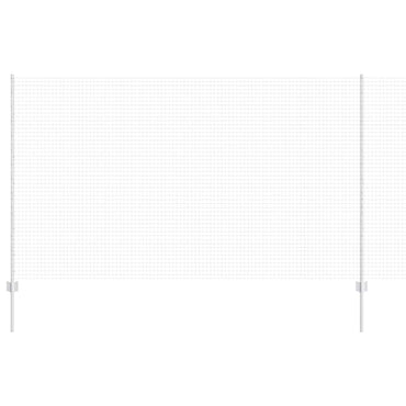 vidaXL Zaun mit Pfosten Silber 1,4 x 25 m Stahl