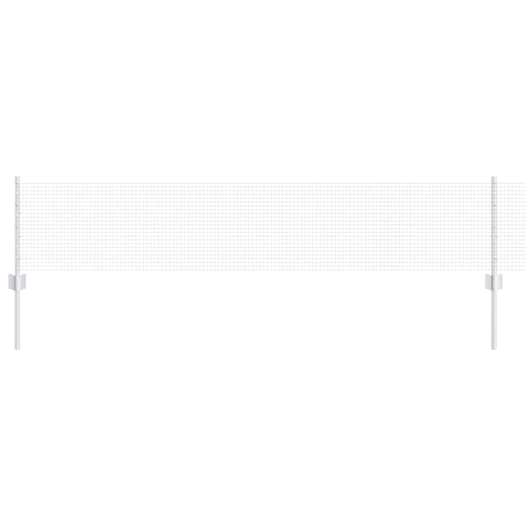 vidaXL Zaun mit Pfosten Silber 0,4 x 50 m Stahl